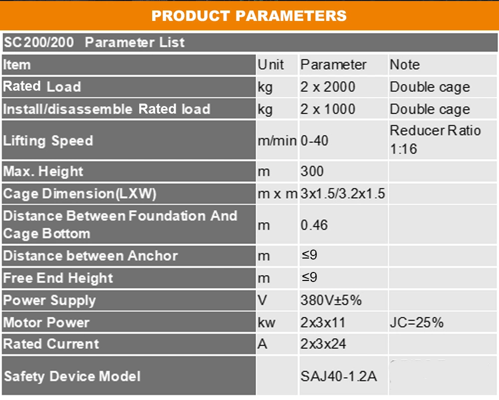 Dahan Fast Speed Construction Hoist and Material Loading Machine