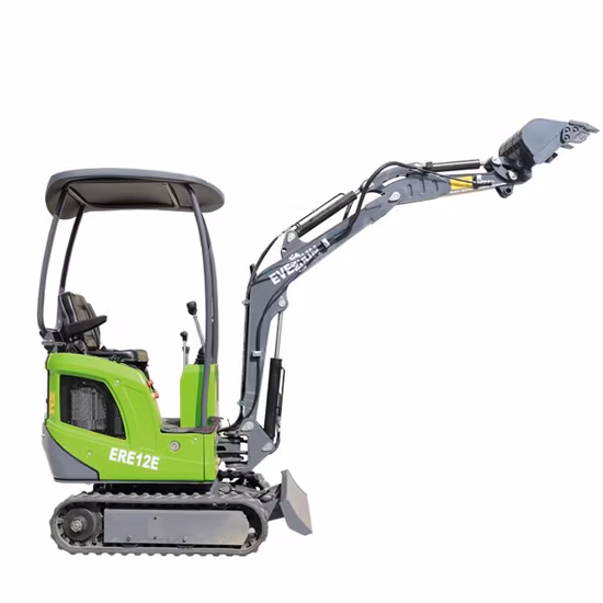 Everun OEM CE EPA Ere12e 1100kg Mineração Mini escavadeira de bateria alimentada por acionamento elétrico com preço de fábrica