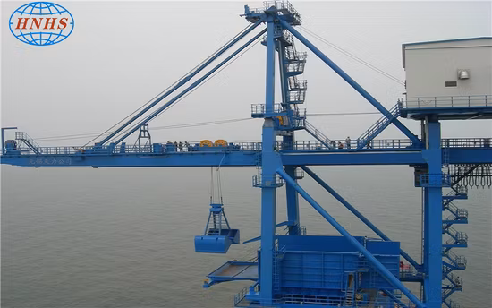 Descarregador de navio tipo ponte para manuseio de carvão
