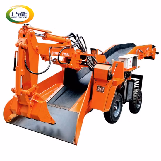 Tipo transportador de Blet carregador Mucking de mineração subterrânea da máquina Mucking